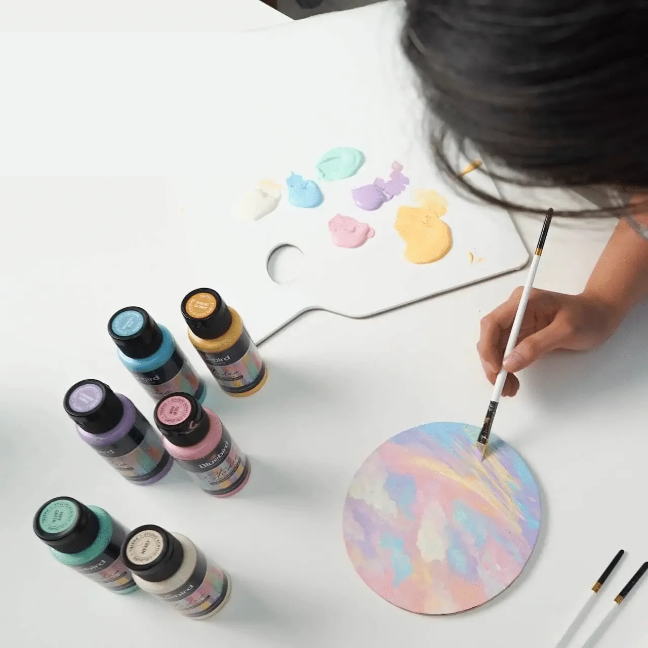 Studio Acrylic Colours - 100 ml - Set of 6 Pastel Shades - Image 7